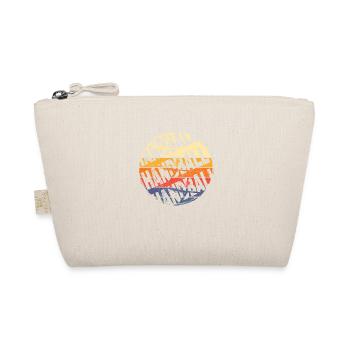 Handball Vintage Retro Splash Grunge Sport Spieler - Bio-Täschchen - Natur - Vorne