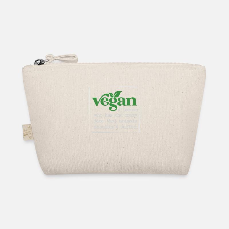 Vegan Fleischlos Tierlieb & Veganer - Bio-Täschchen - Natur