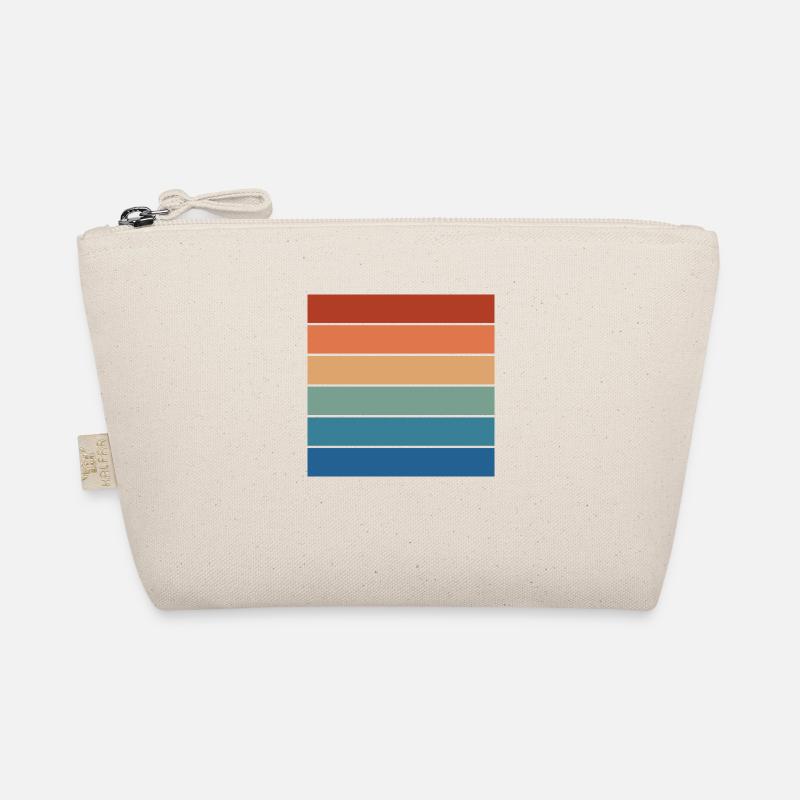 Motif d’arrière-plan rectangulaire arc-en-ciel rétro Trousse biologique