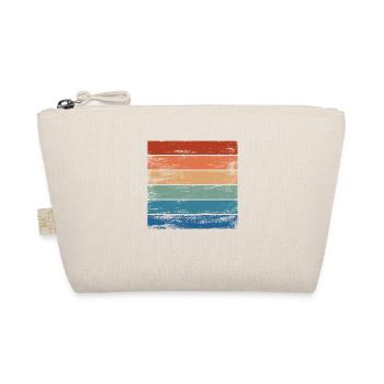 Retro Rainbow Distressed Background Motif - Organic Pouch - nature - Front