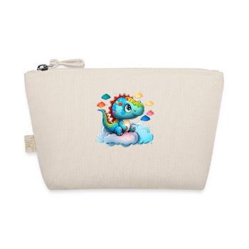 Dinosaur Baby Child Rainbow Gift - Organic Pouch - nature - Front