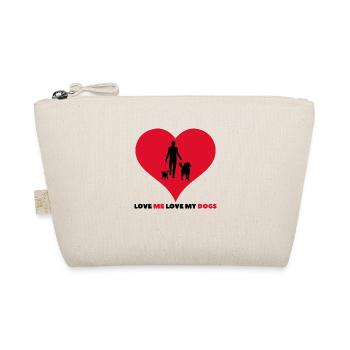 Love me Love my dogs - Organic Pouch - nature - Front