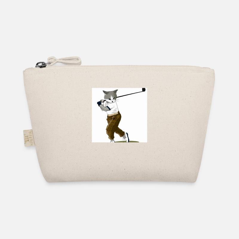 Die golfende Katze Bio-Täschchen