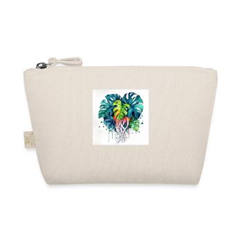 Handgezeichnete Aquarell Monstera Pflanze - Bio-Täschchen - Natur - Vorne