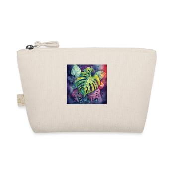 Handgezeichnete Aquarell Monstera Pflanze - Bio-Täschchen - Natur - Vorne