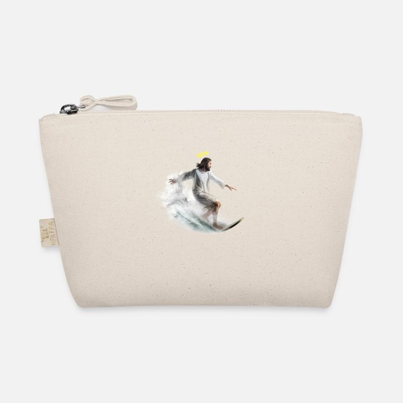 Surf-Gott mit Heiligenschein Bio-Täschchen