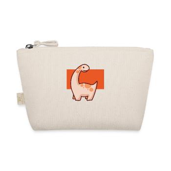 Cute Long Neck Dinosaurus, Brontosaurus, Br - Organic Pouch - nature - Front