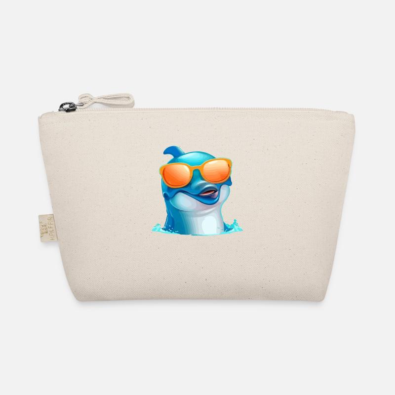 Chas the bespectacled dolphin Organic Pouch
