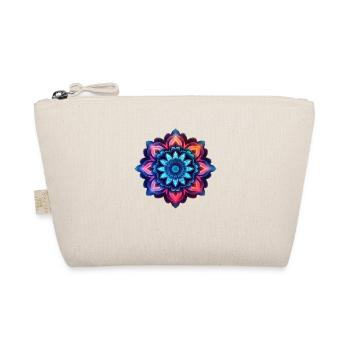 Mandala colorful flower neon - Organic Pouch - nature - Front
