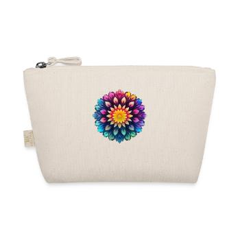 Mehrfarbiges blumiges psychedelisches Mandala - Bio-Täschchen - Natur - Vorne