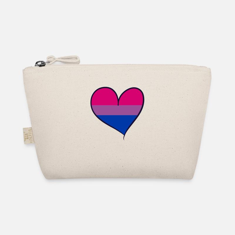 Bisexual pride heart - Bio-Täschchen - Natur