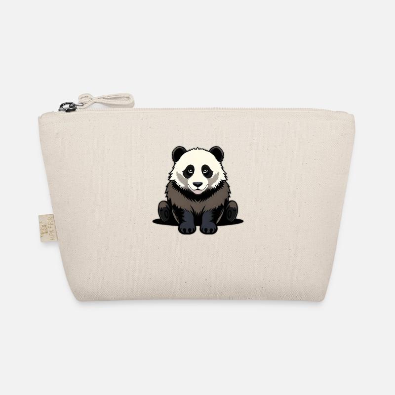 Cute panda sitting Organic Pouch