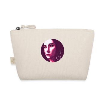 Red Woman Portrait - Abstract - Organic Pouch - nature - Front