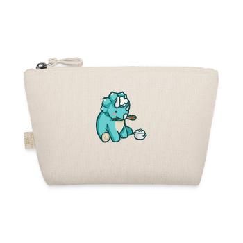 hugadino chef dino, cute dinosaur - Organic Pouch - nature - Front