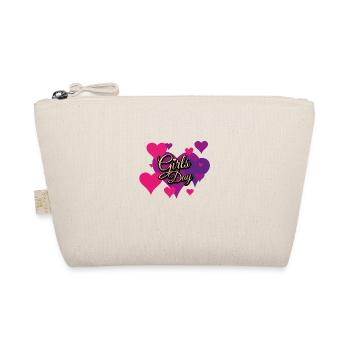 Girls Day Glitter Pattern - Organic Pouch - nature - Front