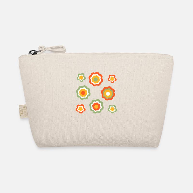 70er Jahre Blume Muster Bio-Täschchen