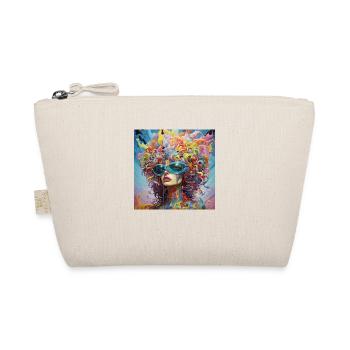 Woman with colorful hair - Organic Pouch - nature - Front