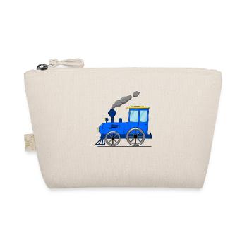 Train pour enfants chemin de fer bleu - Trousse biologique - nature - Devant