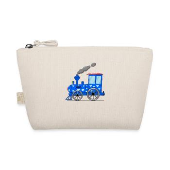 Train pour enfants bleu avec des cœurs - Trousse biologique - nature - Devant