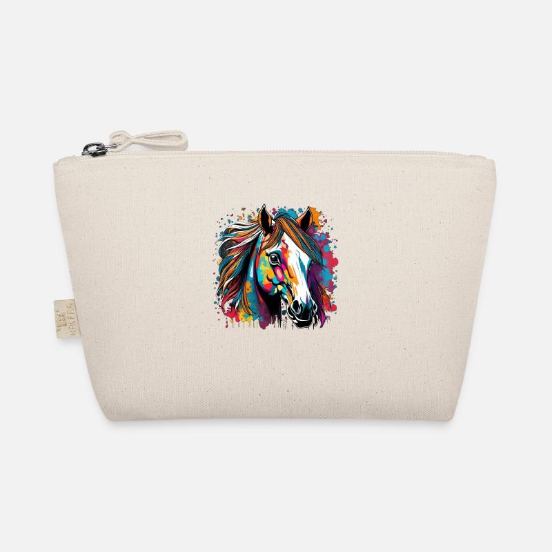digital art horses head art graffiti Organic Pouch