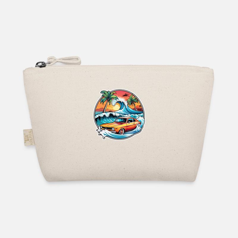 Surfing Beach Palm Tree Sunshine Holidays Organic Pouch