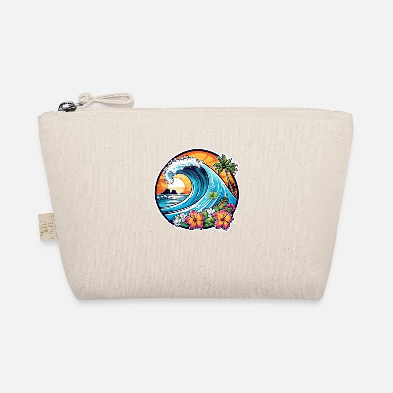 Surfing Beach Palm Tree Sunshine Holidays Organic Pouch