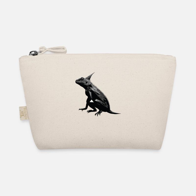 Modern Chameleon Silhouette Organic Pouch