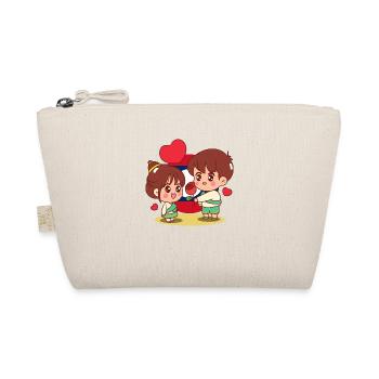 Laos Laote Girl Boy Flag I Gift - Organic Pouch - nature - Front