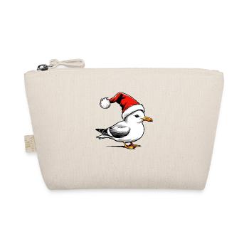 Christmas Seagull with Hat - Organic Pouch - nature - Front