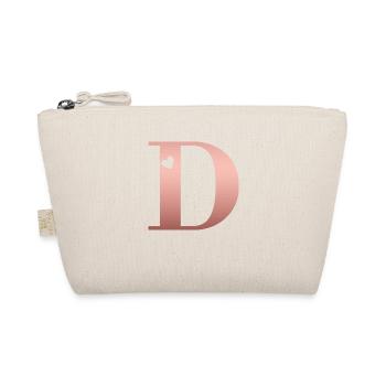lettre D rose gold - Trousse biologique - nature - Devant