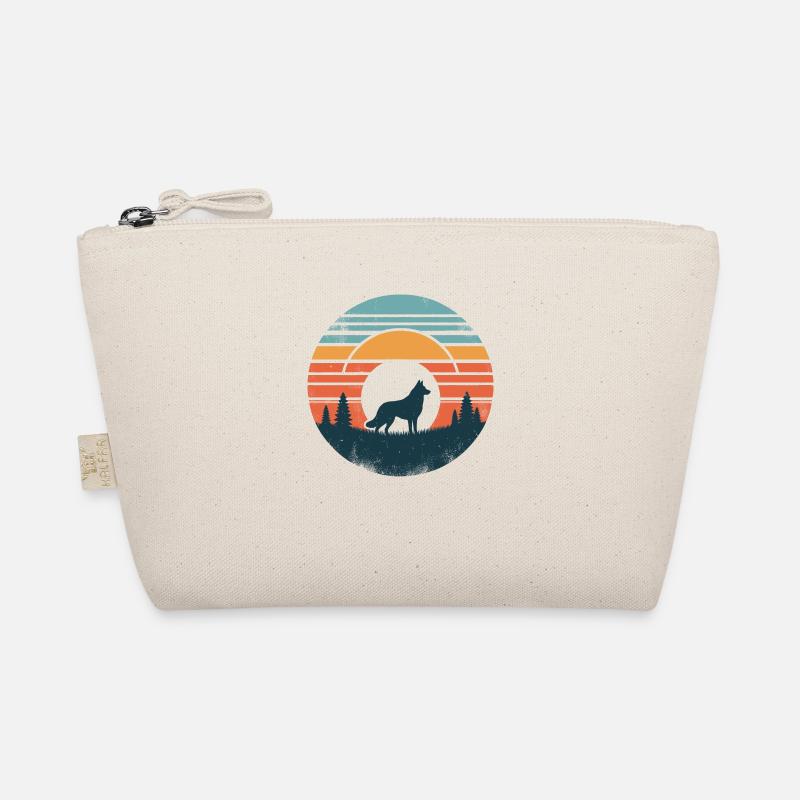 Malinois Vintage Sunset - Bio-Täschchen - Natur