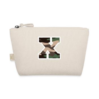 lettre X camouflage militaire-idée cadeau - Trousse biologique - nature - Devant