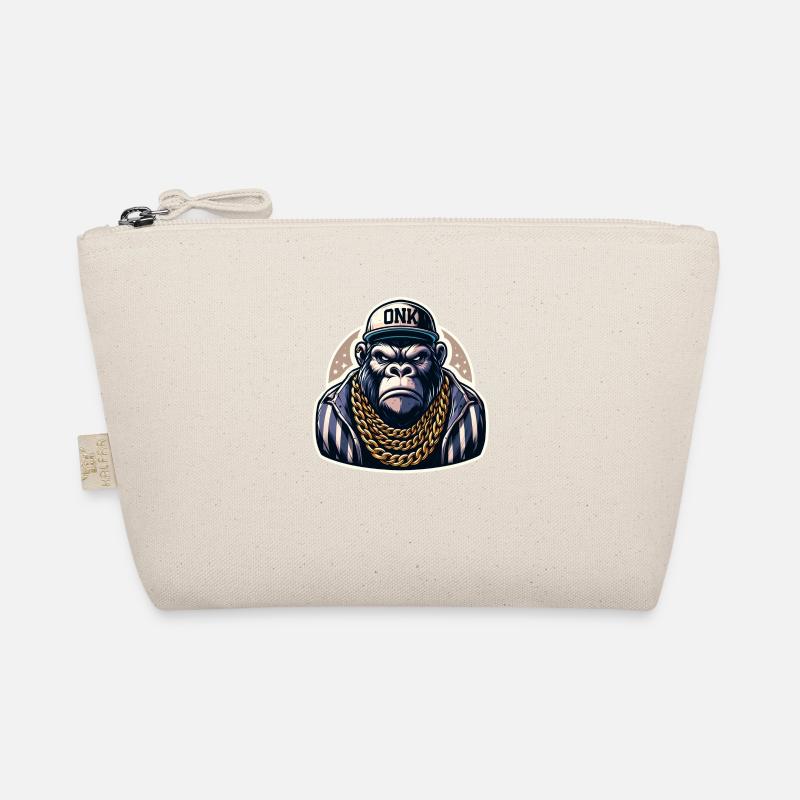 Gorilla with Gold Chain Organic Pouch