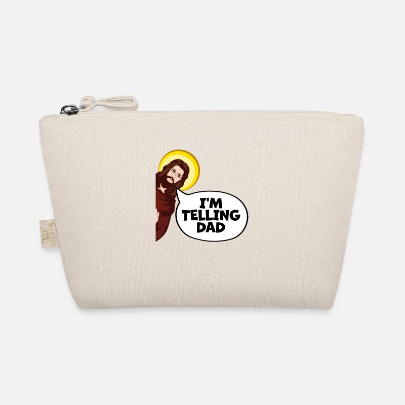 I'm Telling Dad Funny Jesus Meme God Religious Organic Pouch