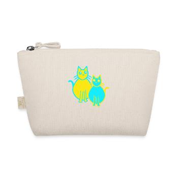 80er 90er Retroe Vintage Katzen Kätzchen - Bio-Täschchen - Natur - Vorne