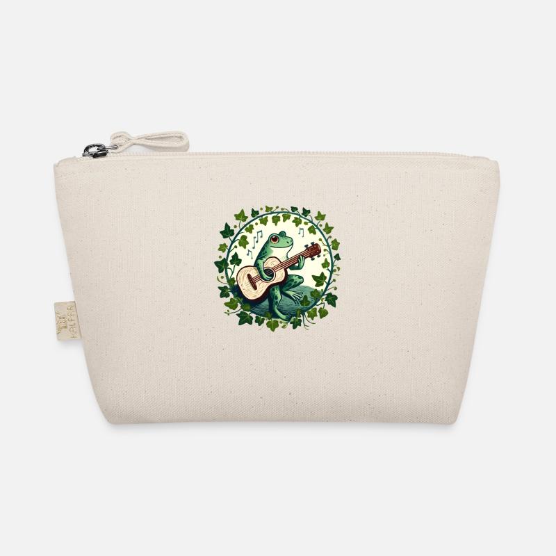 Gitarre Frosch - Bio-Täschchen - Natur