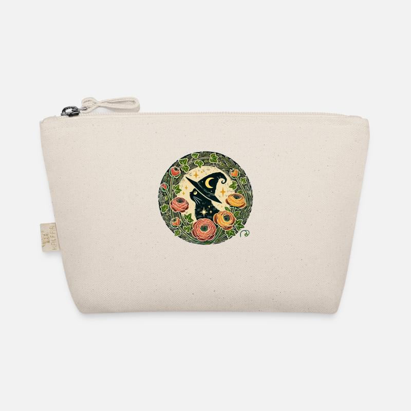 Schwarze Katze Zauberer Bio-Täschchen