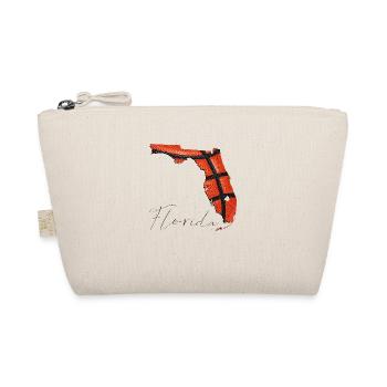 Real Basketball in Florida State Map FL - Organic Pouch - nature - Front