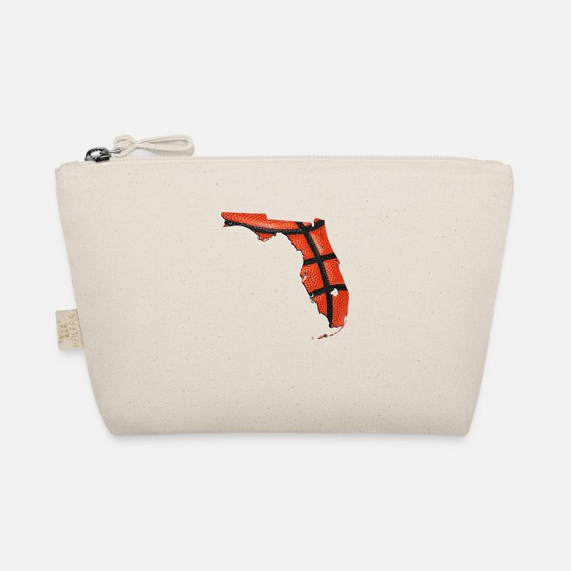 Real Basketball in Florida State Map Organic Pouch