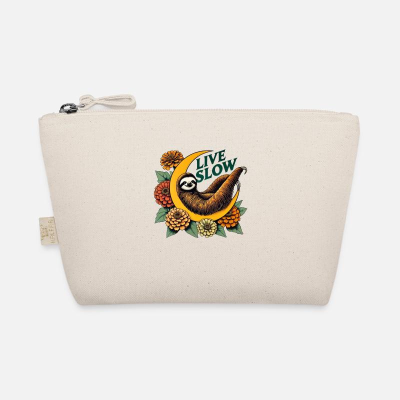 Live Slow Sloth Organic Pouch