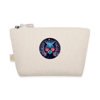 Futuristic Cyber Cat - Organic Pouch - nature - Front