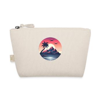 Retro Insel Sonnenuntergang - Bio-Täschchen - Natur - Vorne