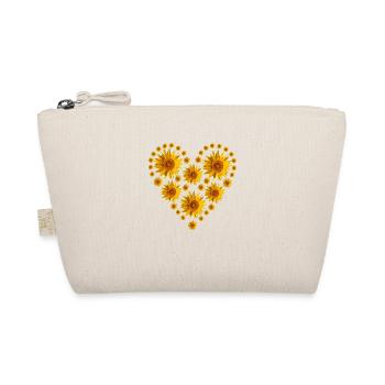 Sunflowers - Heart - Organic Pouch - nature - Front