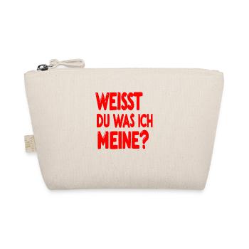 Weisst Du was ich meine? - rot - Bio-Täschchen - Natur - Vorne