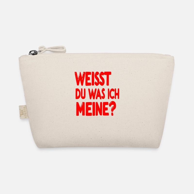 Weisst Du was ich meine? - rot - Bio-Täschchen - Natur