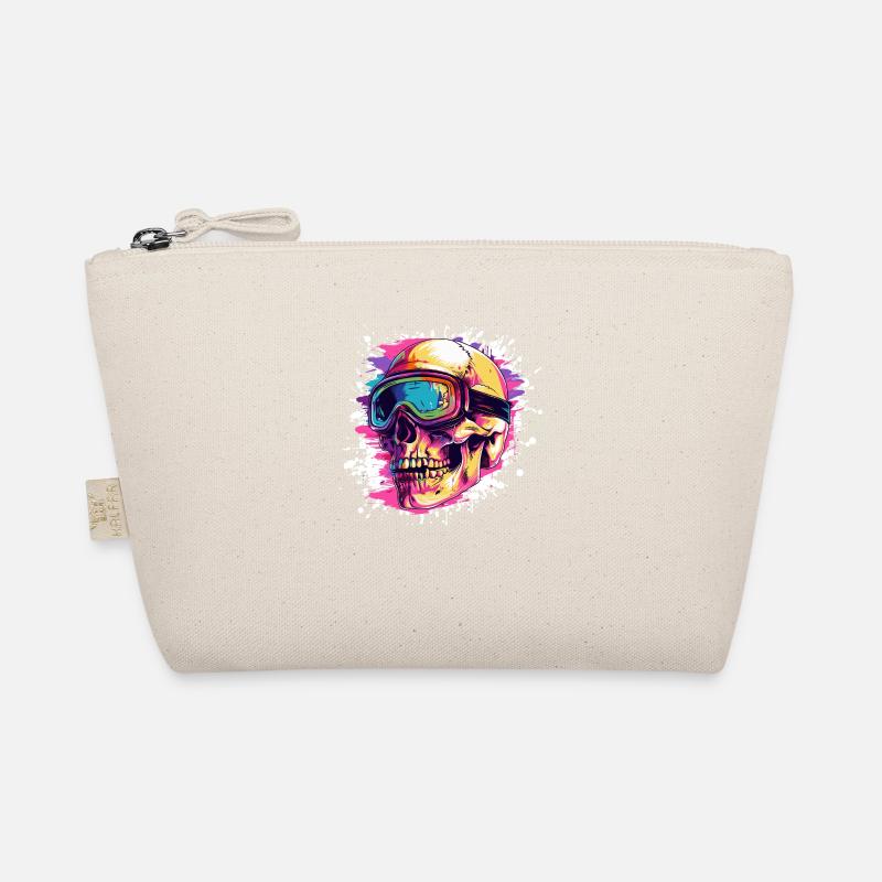 Ski Skull Ski Goggles Organic Pouch