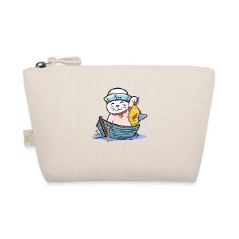 maritim Moin Matrosen Katze Seemann Ahoi Boot - Bio-Täschchen - Natur - Vorne