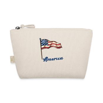 America Flag - Organic Pouch - nature - Front