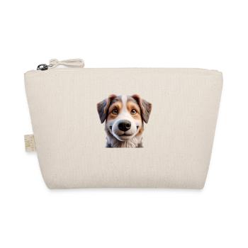 Hund Kopf 3 - Bio-Täschchen - Natur - Vorne