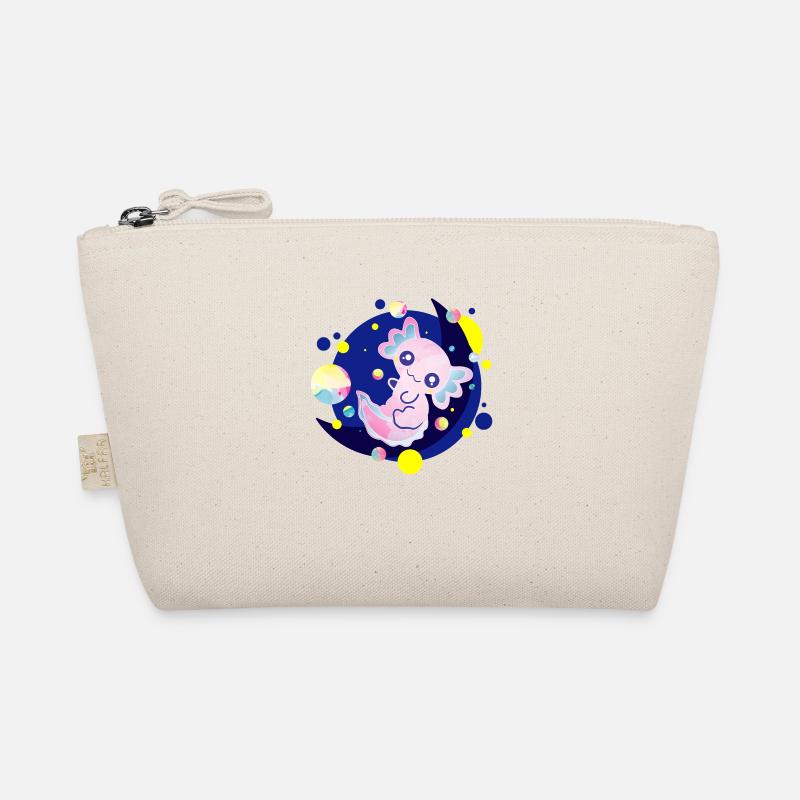 Cute Axolotl on Moon Flying Bubbles Bubbles Organic Pouch